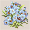 Голубые цветы.  16 цв., 80х81 ст.