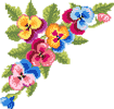 "Анютины глазки " - 16 цветов, 100х96 стежков. 