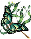 "Бабочка" 13 цв. 110х135 ст. (5 кб) ЛЕНА-рукоделие, 8-2001, Костин Г.П. (Посмотреть готовую работу)