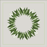 Орнамент из листьев. 4 цв. 132х132 ст. (2 кб) "Валентина" вышивка крестом 5-94